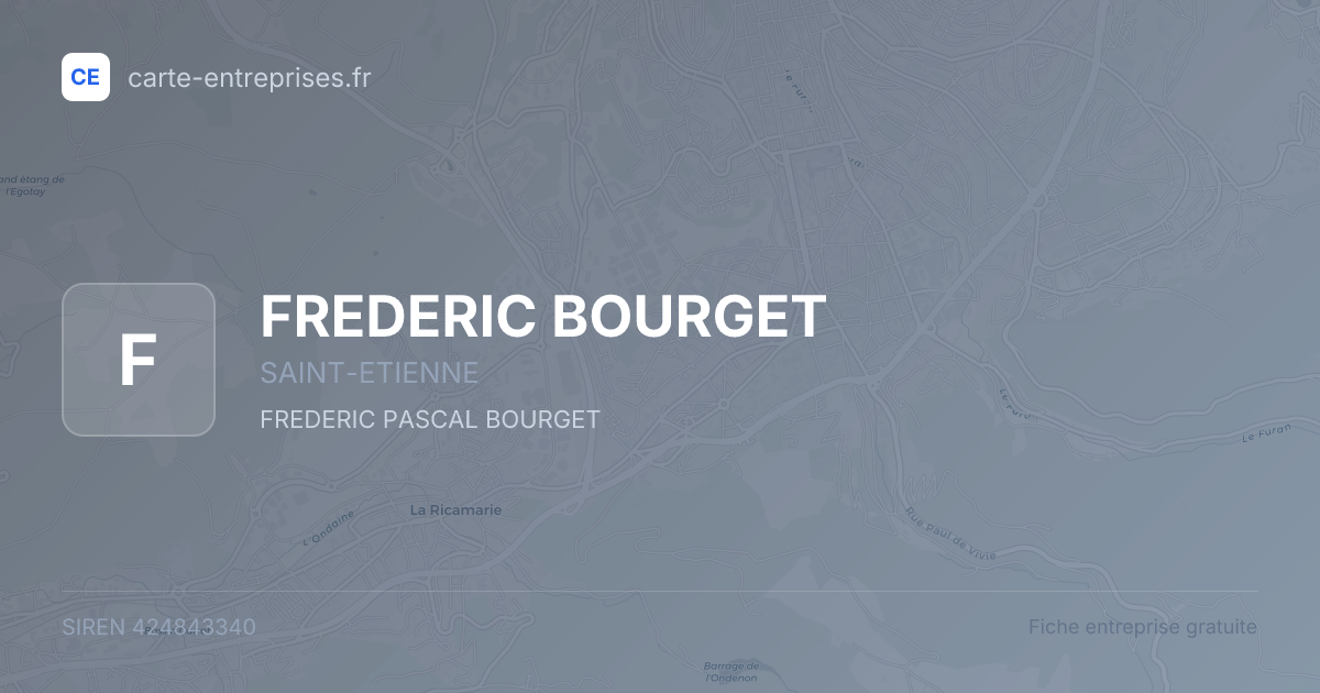 FREDERIC BOURGET — 424843340 — fiche entreprise