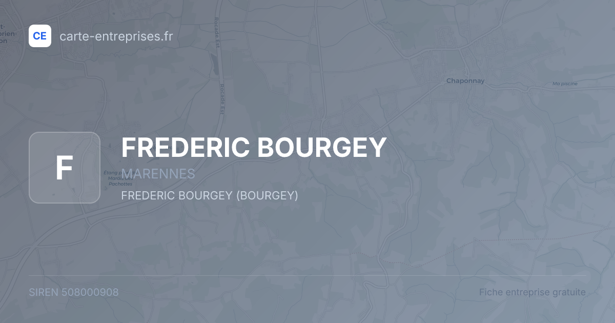 FREDERIC BOURGEY — 508000908 — fiche entreprise