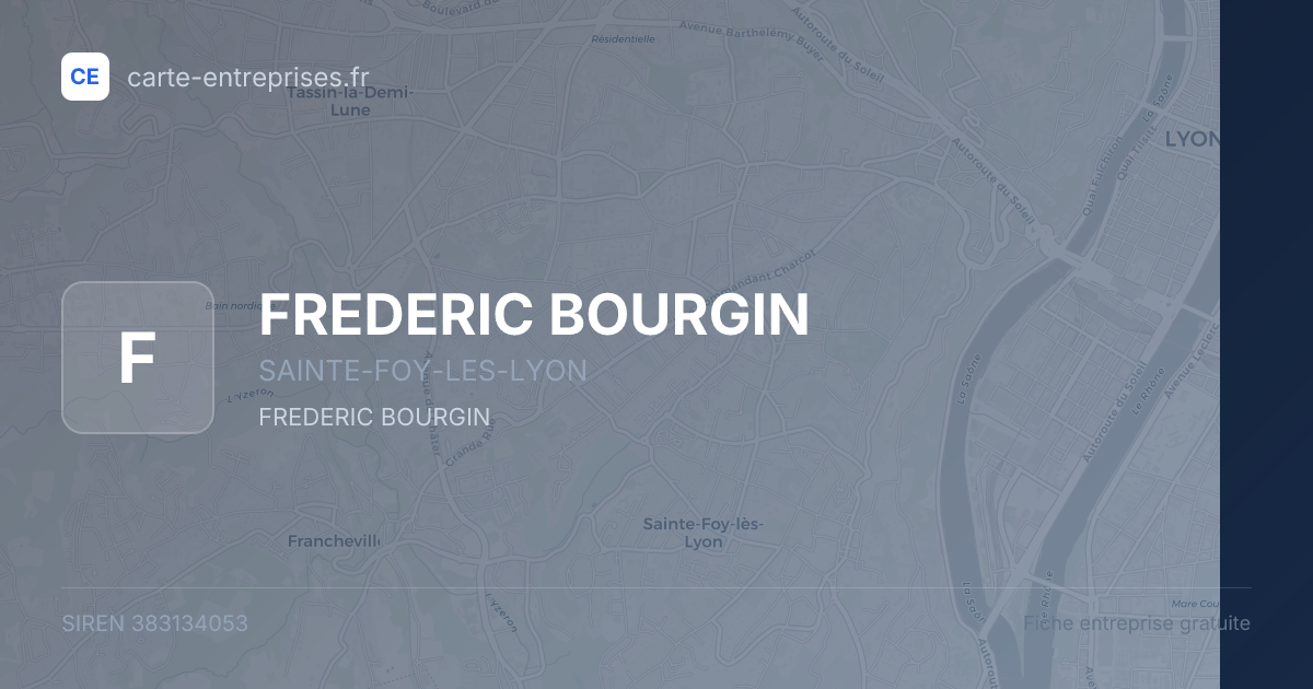 FREDERIC BOURGIN — 383134053 — fiche entreprise