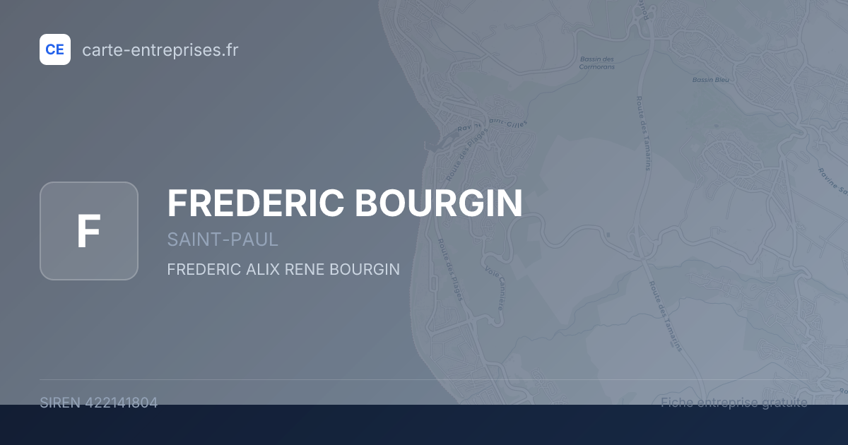FREDERIC BOURGIN — 422141804 — fiche entreprise