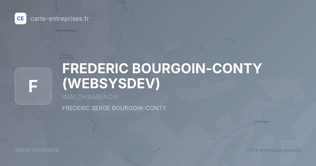 FREDERIC BOURGOIN-CONTY (WEBSYSDEV) — 910364918 — fiche entreprise