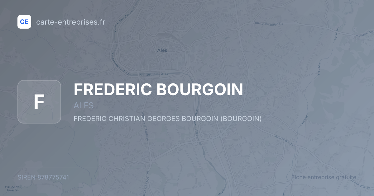 FREDERIC BOURGOIN — 878775741 — fiche entreprise