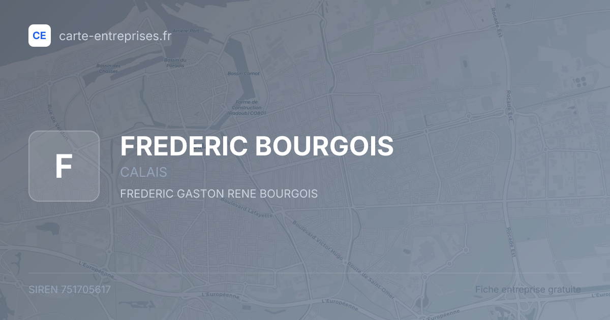 FREDERIC BOURGOIS — 751705617 — fiche entreprise