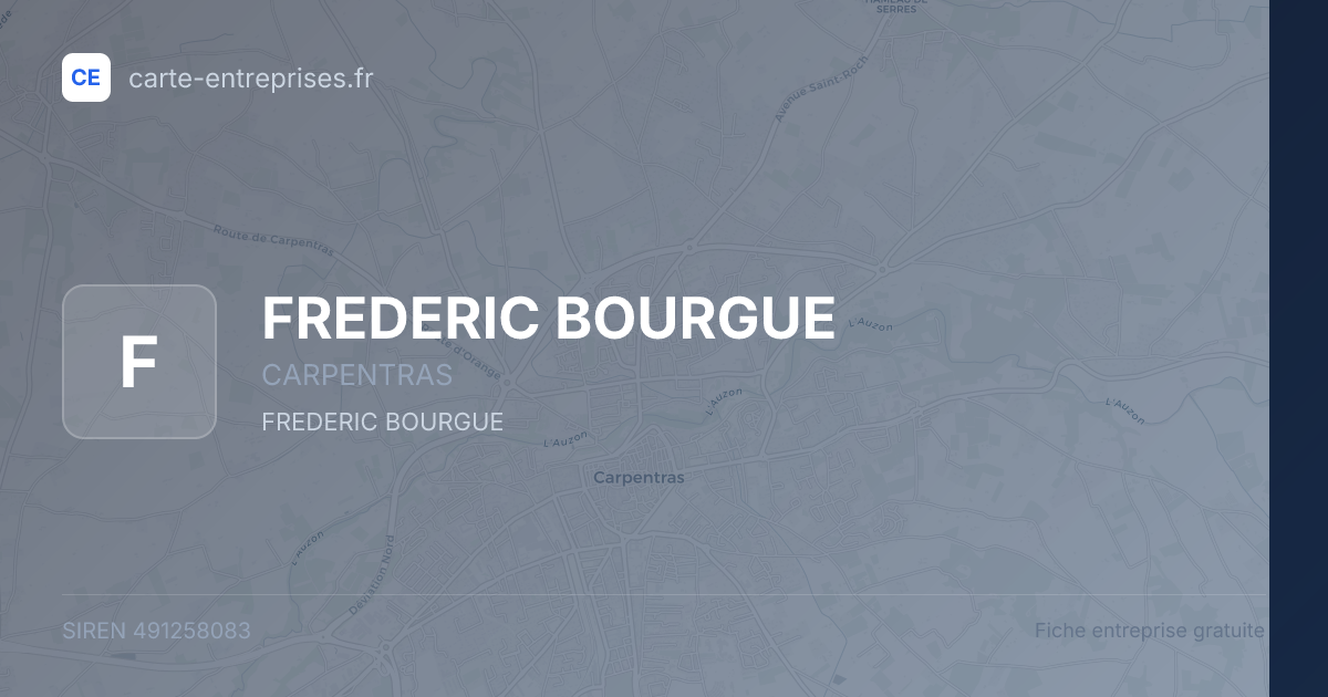 FREDERIC BOURGUE — 491258083 — fiche entreprise