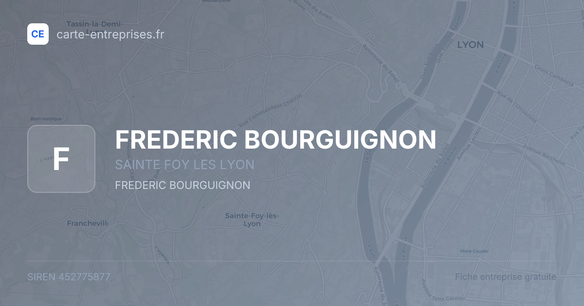 FREDERIC BOURGUIGNON — 452775877 — fiche entreprise