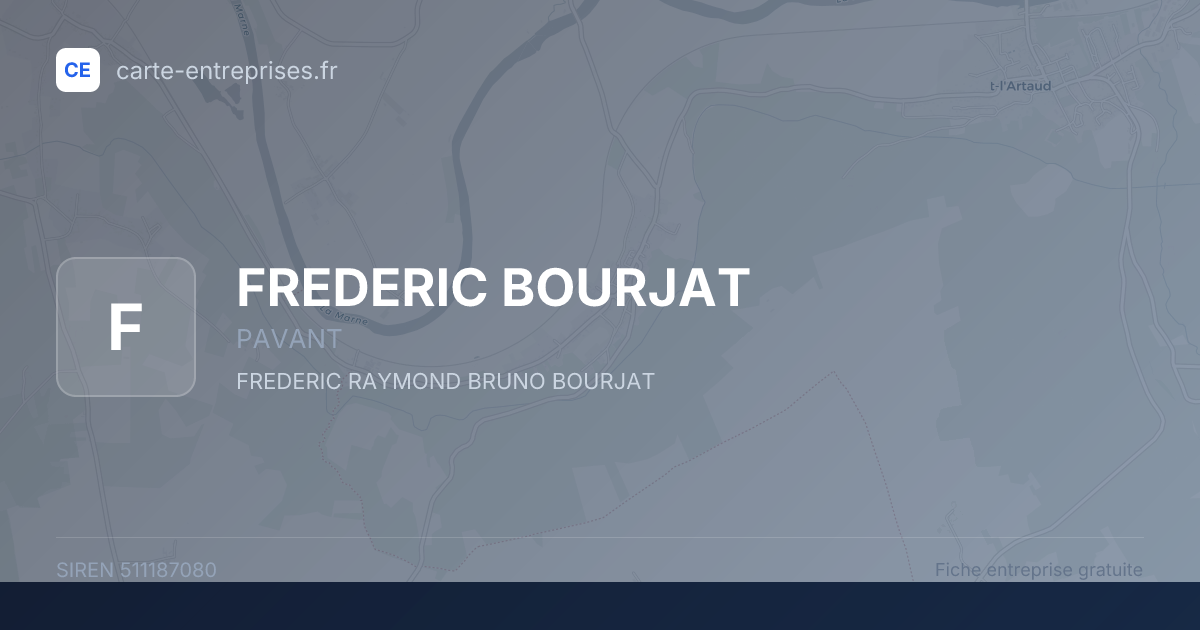 FREDERIC BOURJAT — 511187080 — fiche entreprise