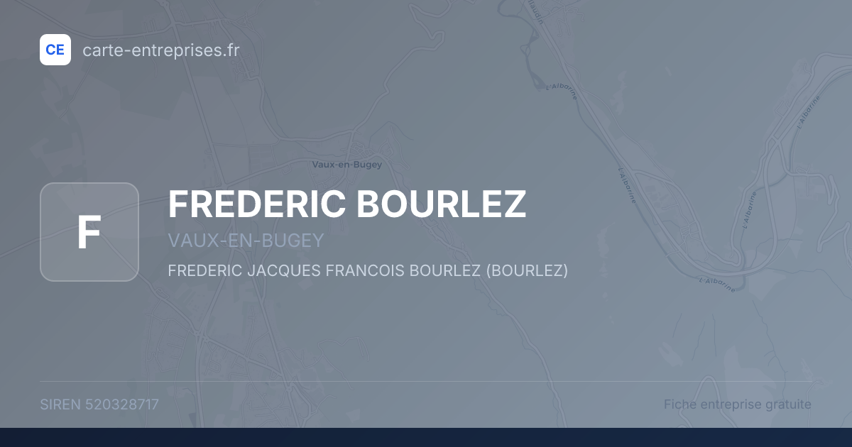 FREDERIC BOURLEZ — 520328717 — fiche entreprise