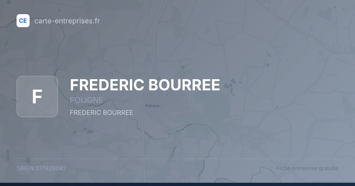 FREDERIC BOURREE — 517939047 — fiche entreprise