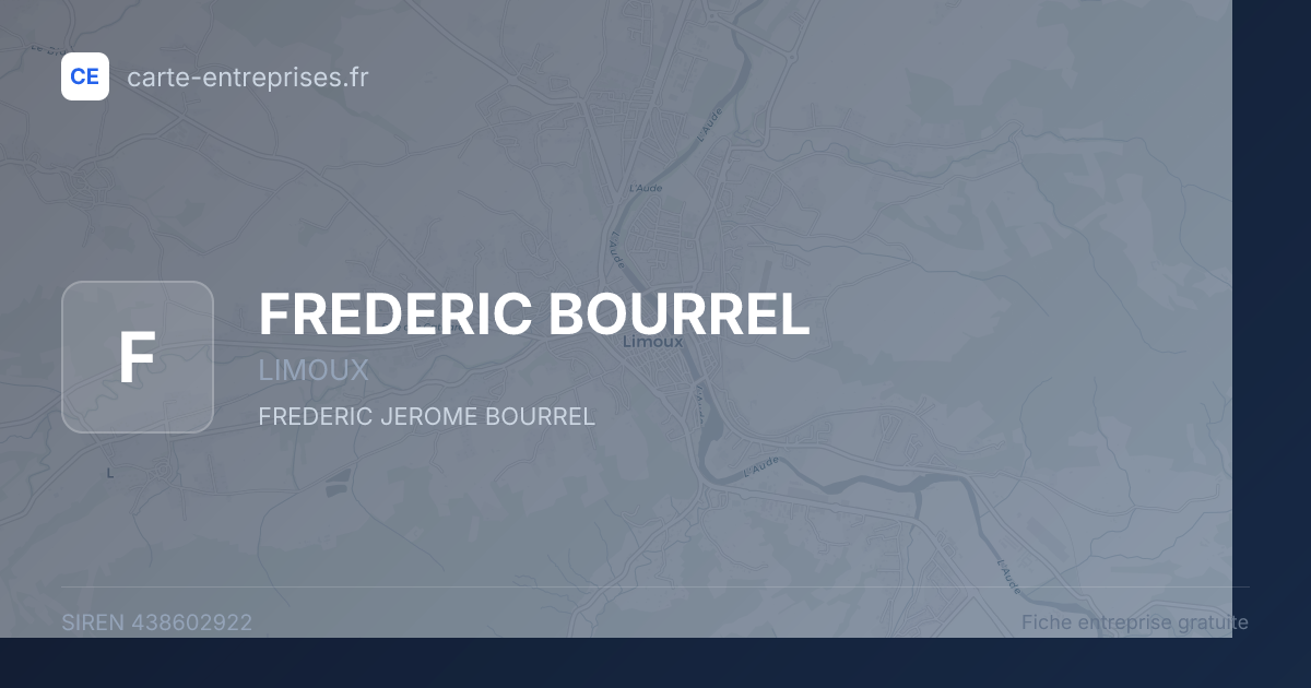 FREDERIC BOURREL — 438602922 — fiche entreprise