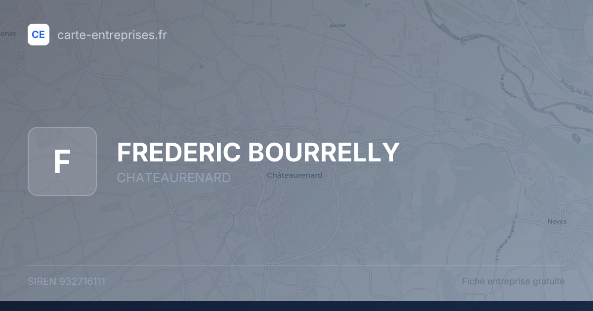 FREDERIC BOURRELLY — 932716111 — fiche entreprise