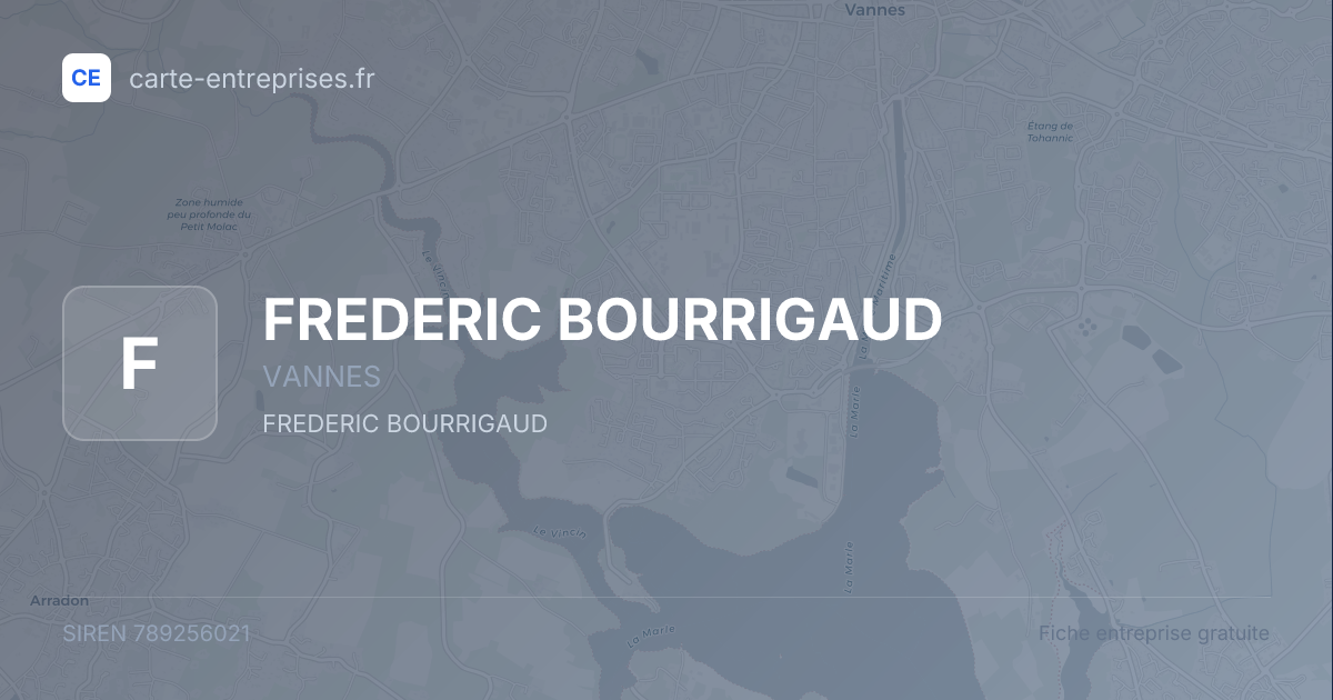 FREDERIC BOURRIGAUD — 789256021 — fiche entreprise