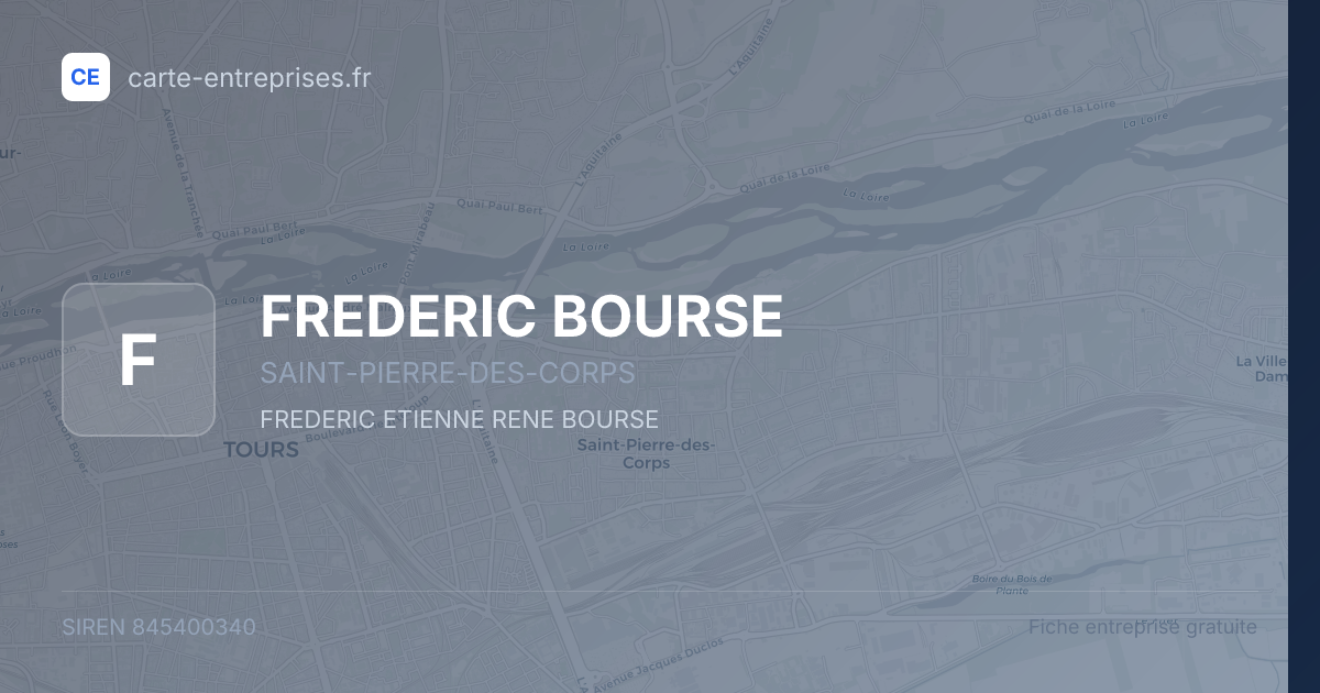 FREDERIC BOURSE — 845400340 — fiche entreprise