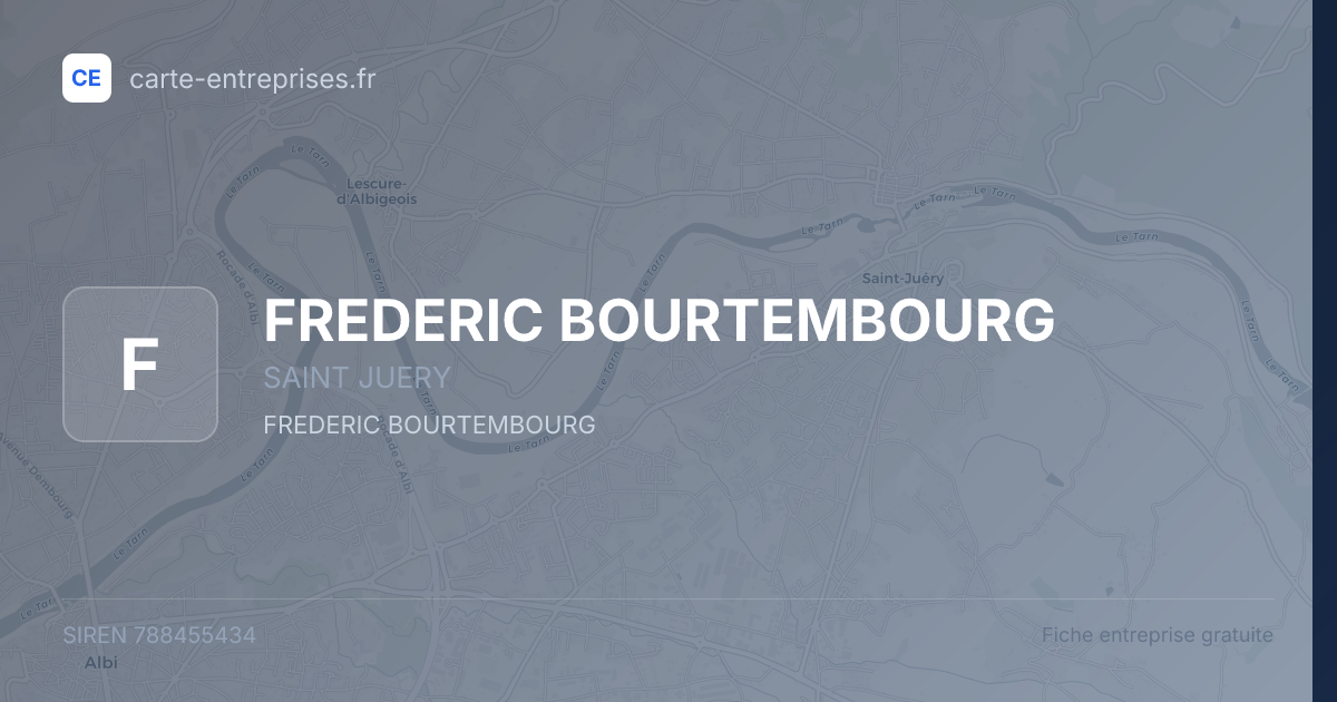 FREDERIC BOURTEMBOURG — 788455434 — fiche entreprise