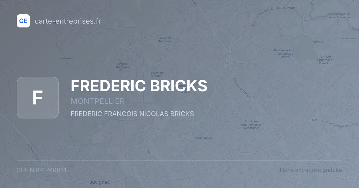 FREDERIC BRICKS — 841760861 — fiche entreprise
