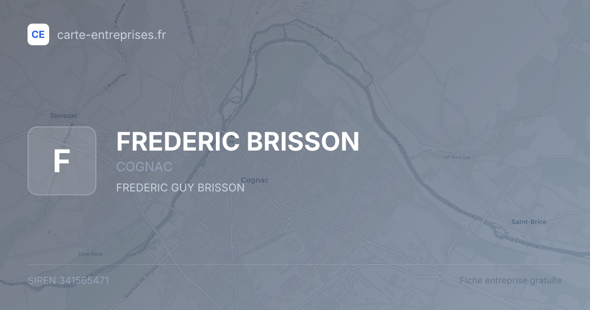 FREDERIC BRISSON — 341565471 — fiche entreprise