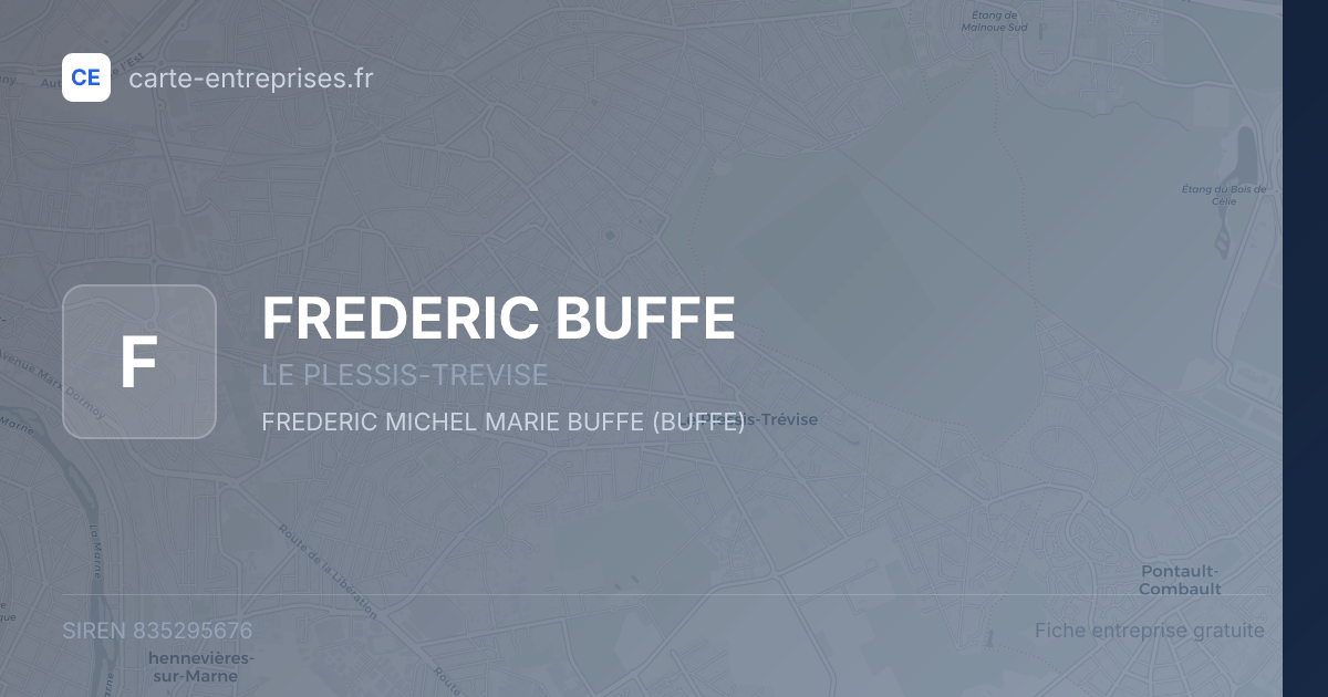 FREDERIC BUFFE — 835295676 — fiche entreprise