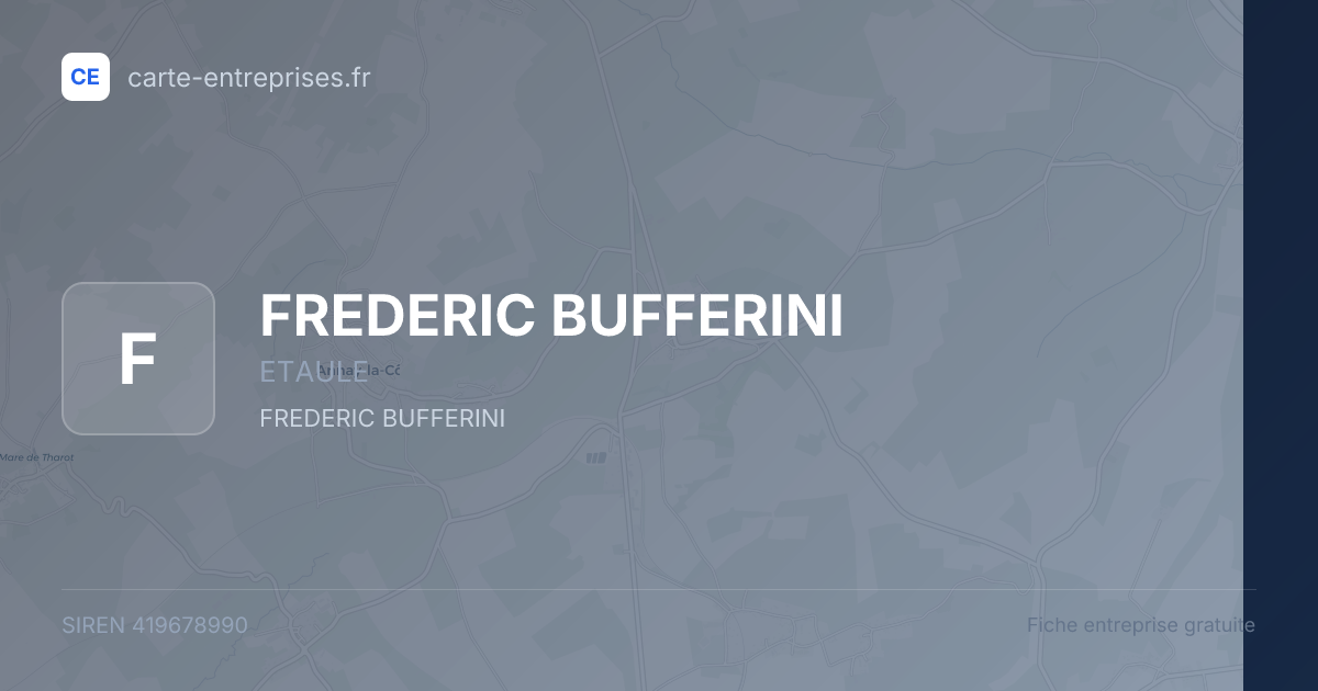 FREDERIC BUFFERINI — 419678990 — fiche entreprise