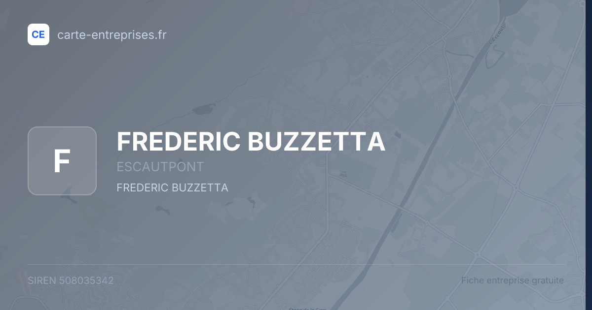 FREDERIC BUZZETTA — 508035342 — fiche entreprise