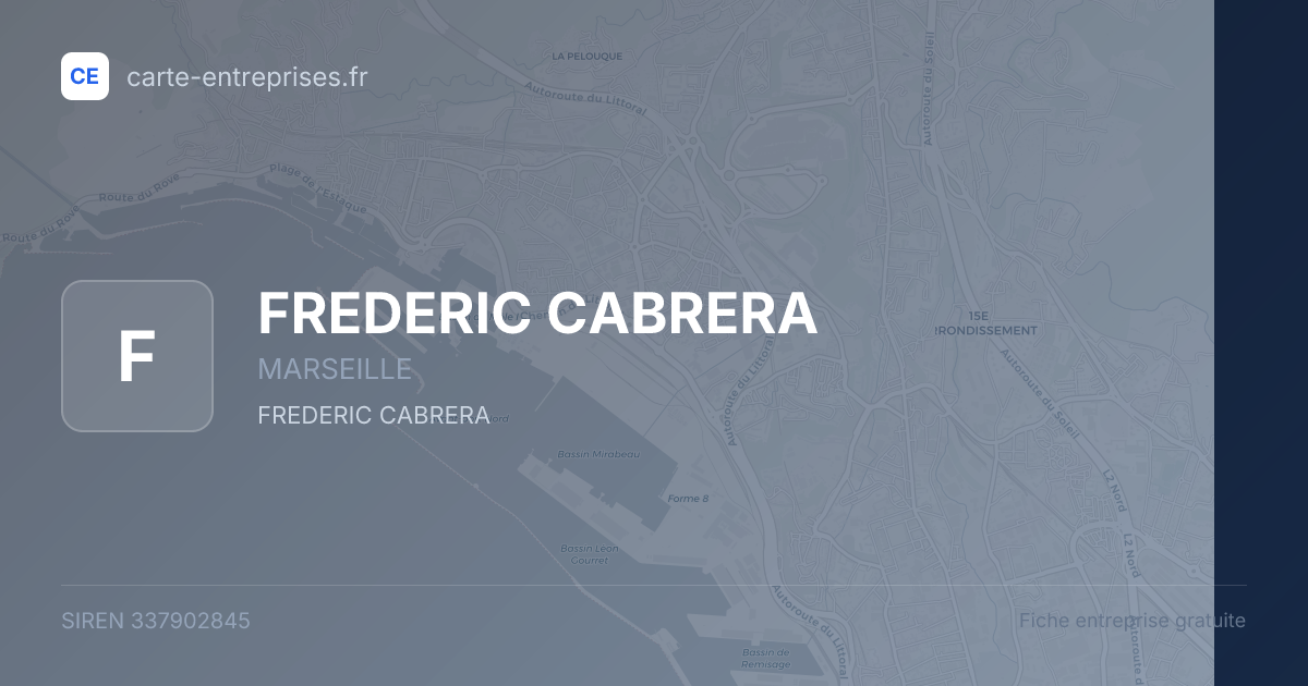 FREDERIC CABRERA — 337902845 — fiche entreprise