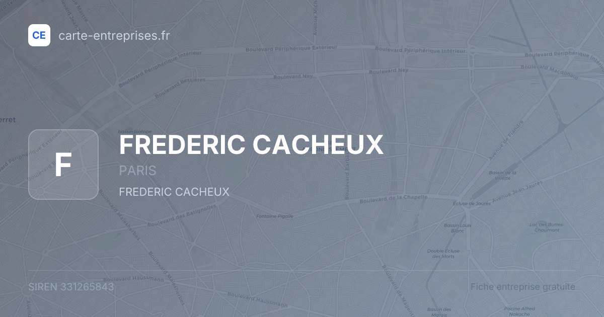 FREDERIC CACHEUX — 331265843 — fiche entreprise