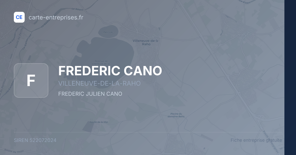 FREDERIC CANO — 522072024 — fiche entreprise