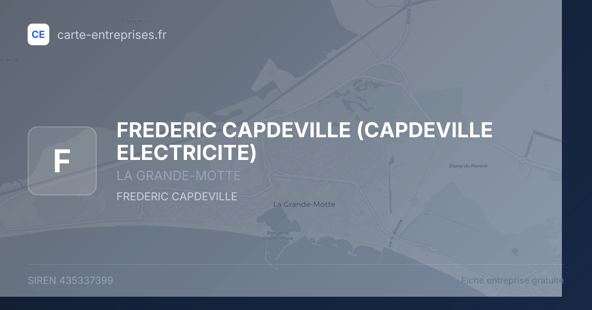 FREDERIC CAPDEVILLE (CAPDEVILLE ELECTRICITE) — 435337399 — fiche entreprise