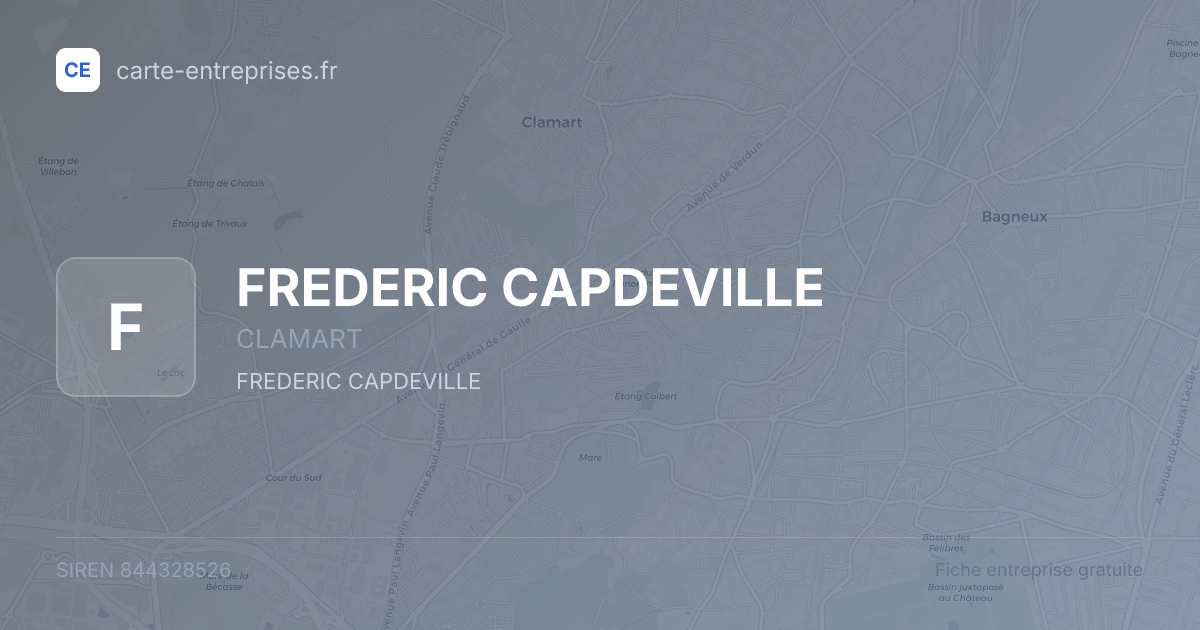 FREDERIC CAPDEVILLE — 844328526 — fiche entreprise