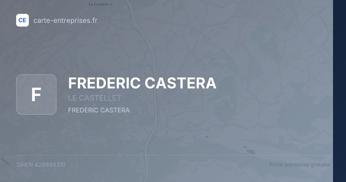 FREDERIC CASTERA — 428894331 — fiche entreprise