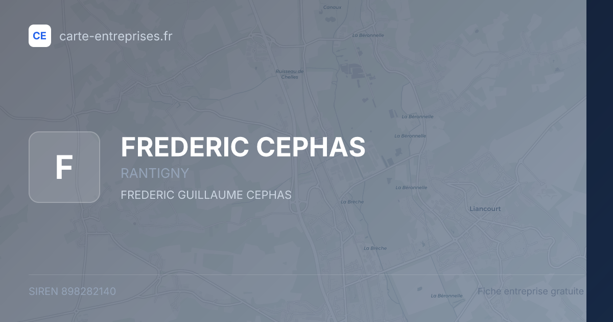 FREDERIC CEPHAS — 898282140 — fiche entreprise
