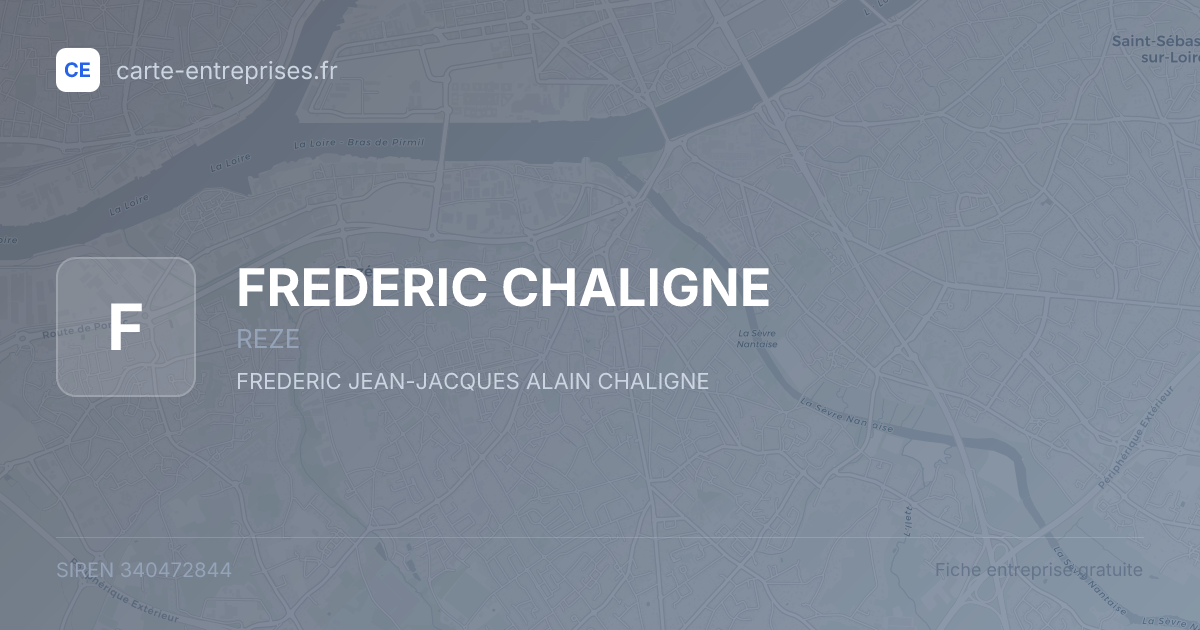 FREDERIC CHALIGNE — 340472844 — fiche entreprise