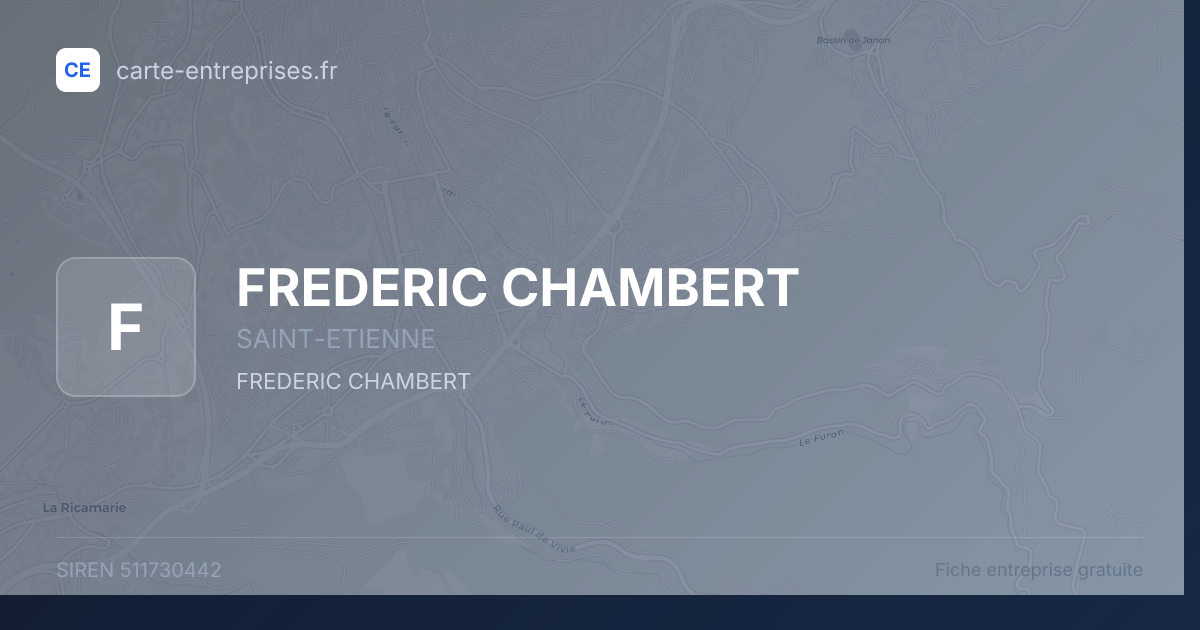 FREDERIC CHAMBERT — 511730442 — fiche entreprise