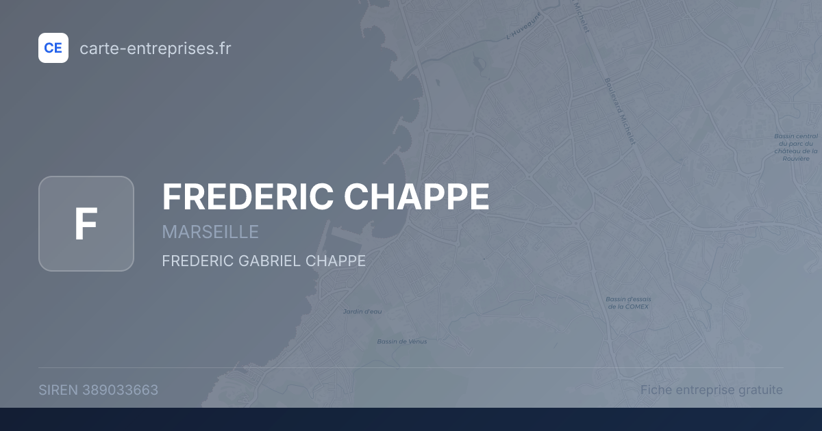 FREDERIC CHAPPE — 389033663 — fiche entreprise