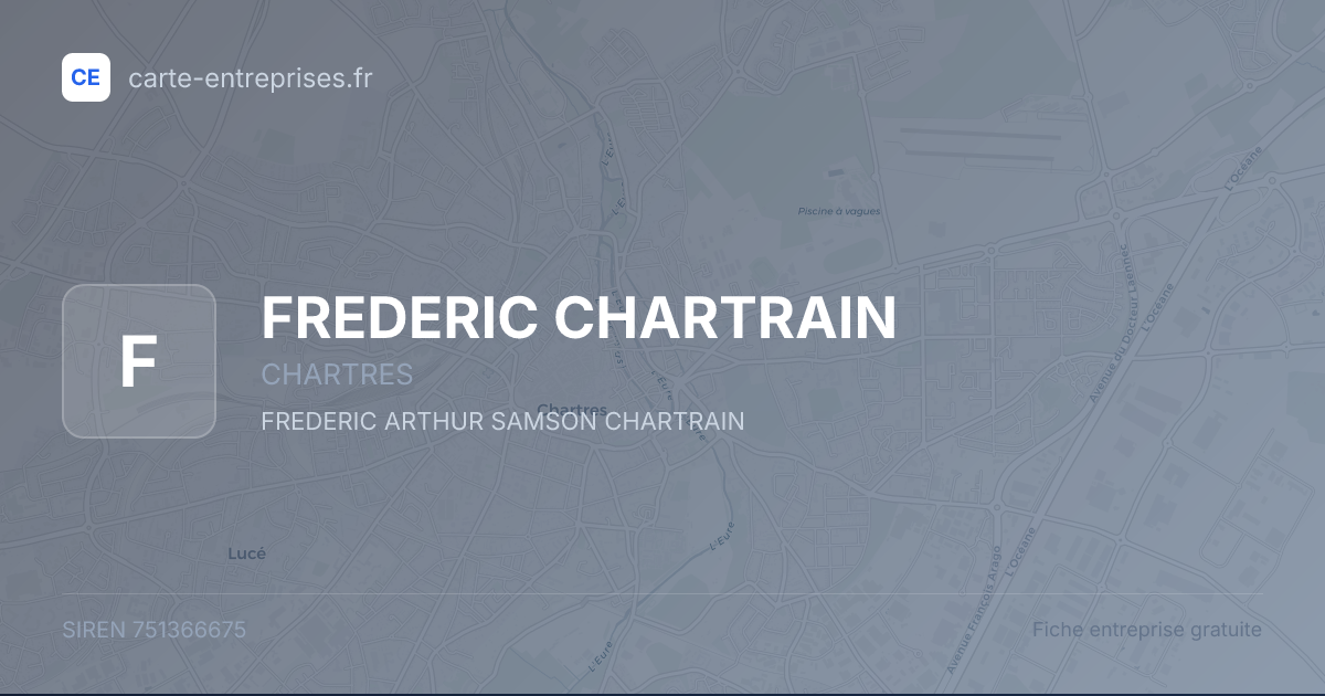 FREDERIC CHARTRAIN — 751366675 — fiche entreprise