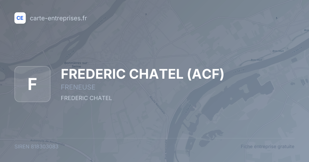FREDERIC CHATEL (ACF) — 818303083 — fiche entreprise