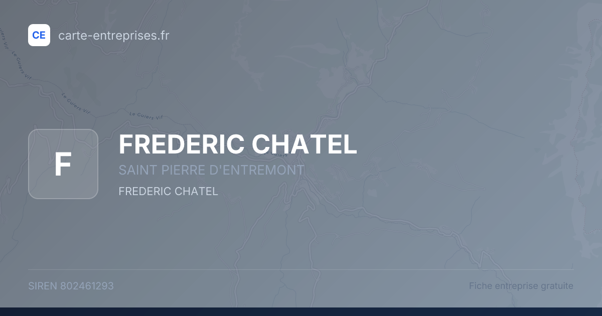 FREDERIC CHATEL — 802461293 — fiche entreprise