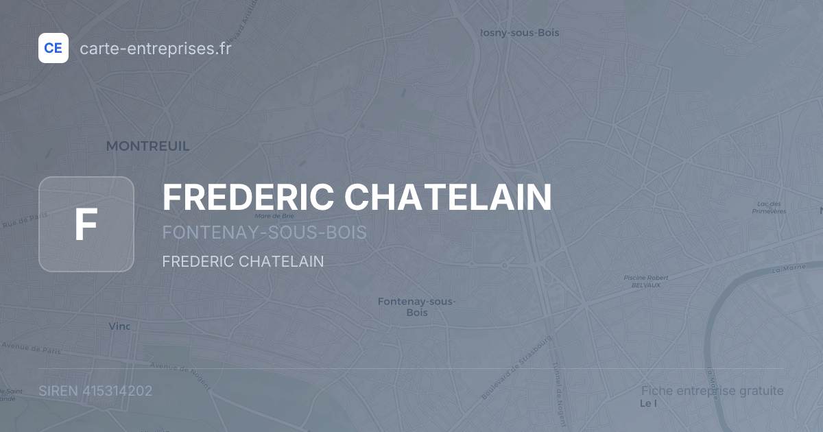 FREDERIC CHATELAIN — 415314202 — fiche entreprise