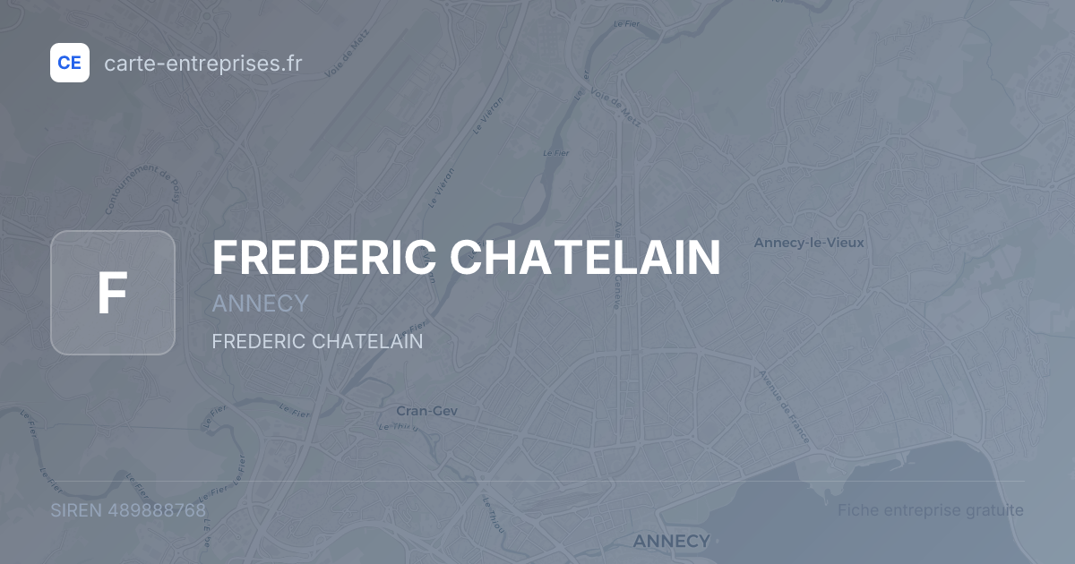 FREDERIC CHATELAIN — 489888768 — fiche entreprise