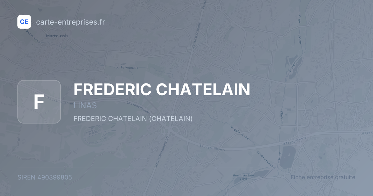 FREDERIC CHATELAIN — 490399805 — fiche entreprise
