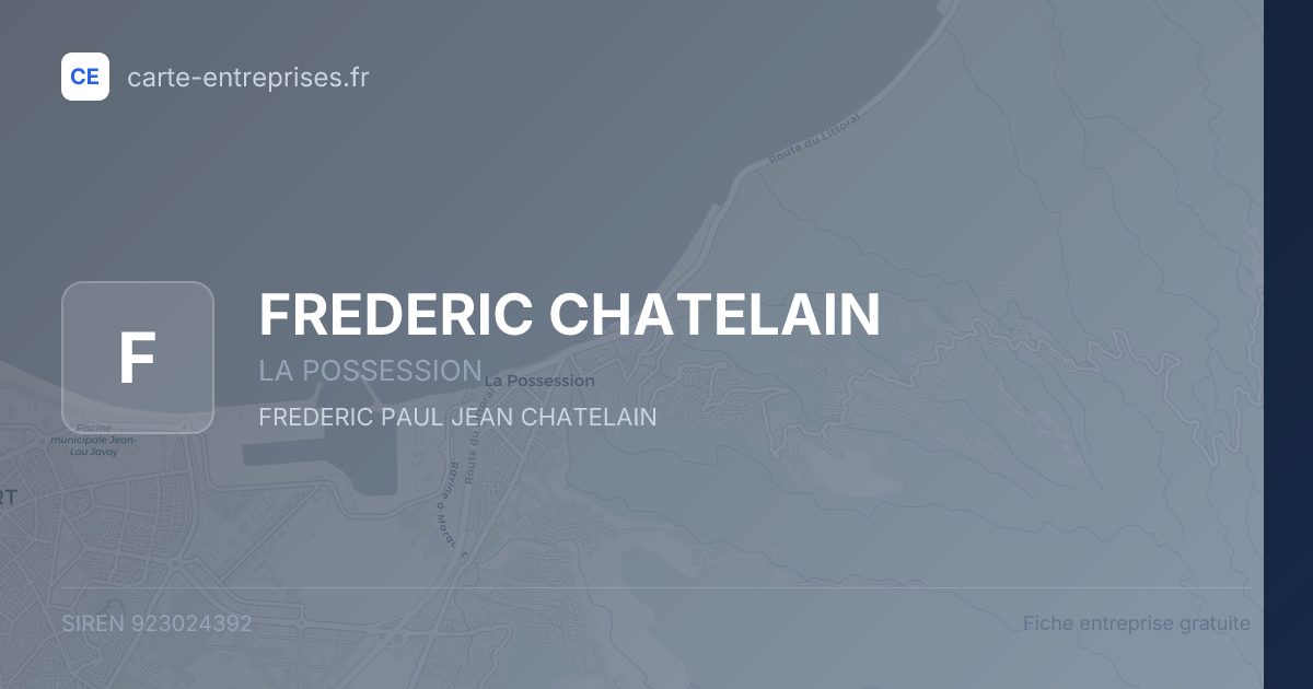 FREDERIC CHATELAIN — 923024392 — fiche entreprise