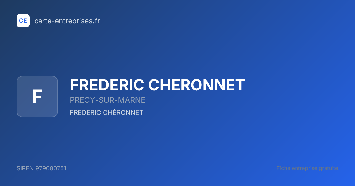 FREDERIC CHERONNET — 979080751 — fiche entreprise