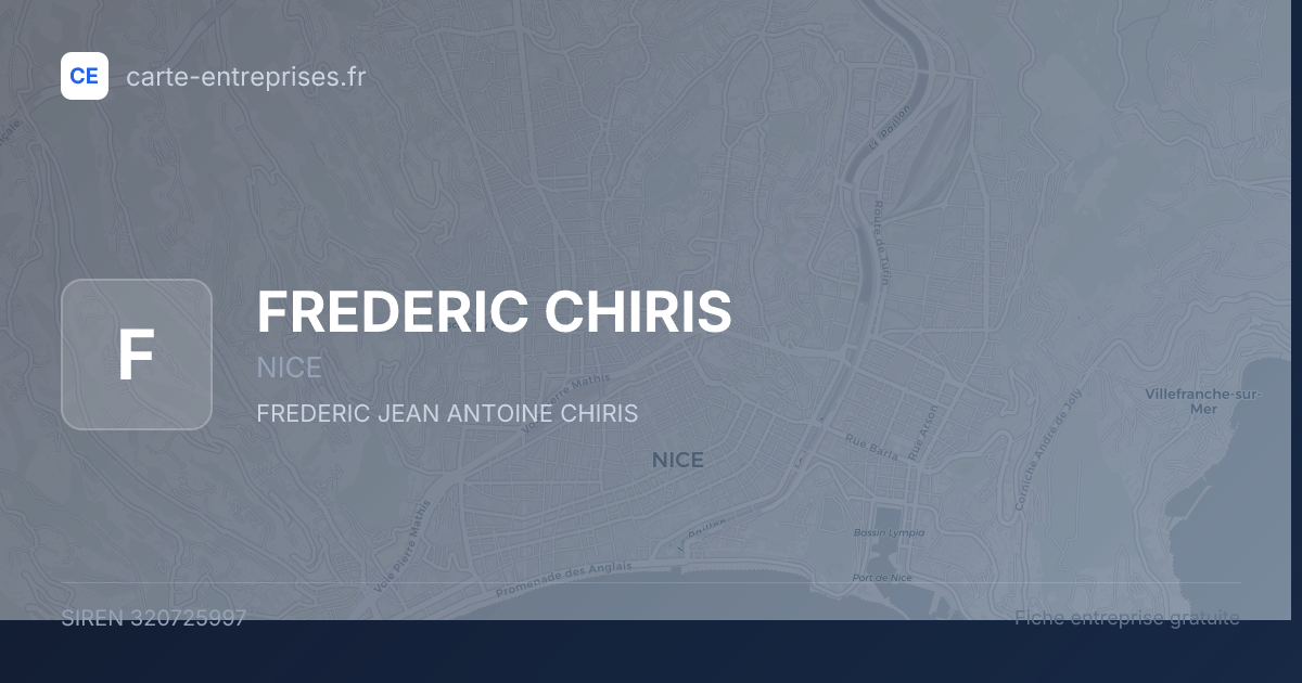 FREDERIC CHIRIS — 320725997 — fiche entreprise