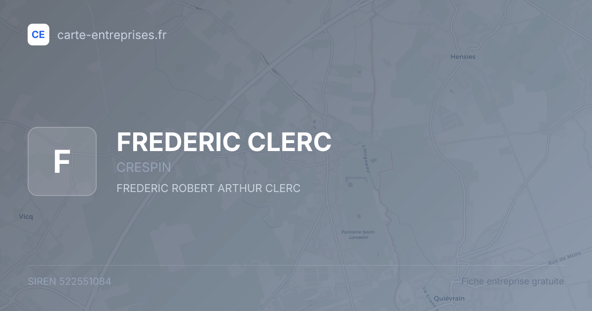 FREDERIC CLERC — 522551084 — fiche entreprise