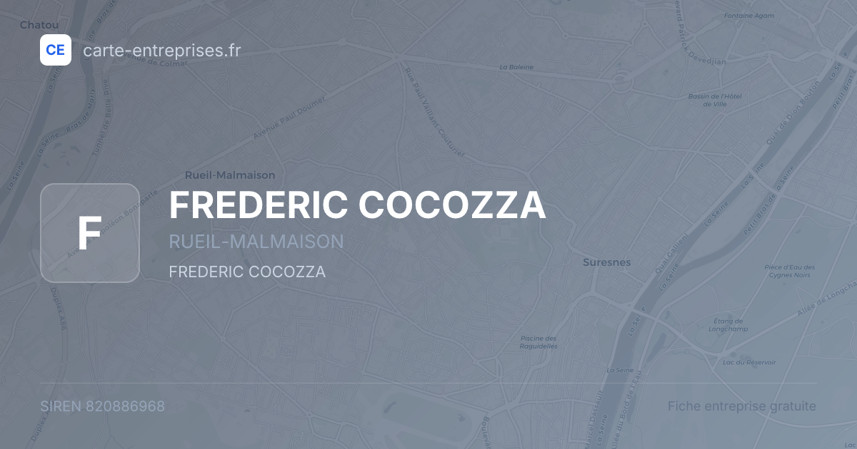 FREDERIC COCOZZA — 820886968 — fiche entreprise