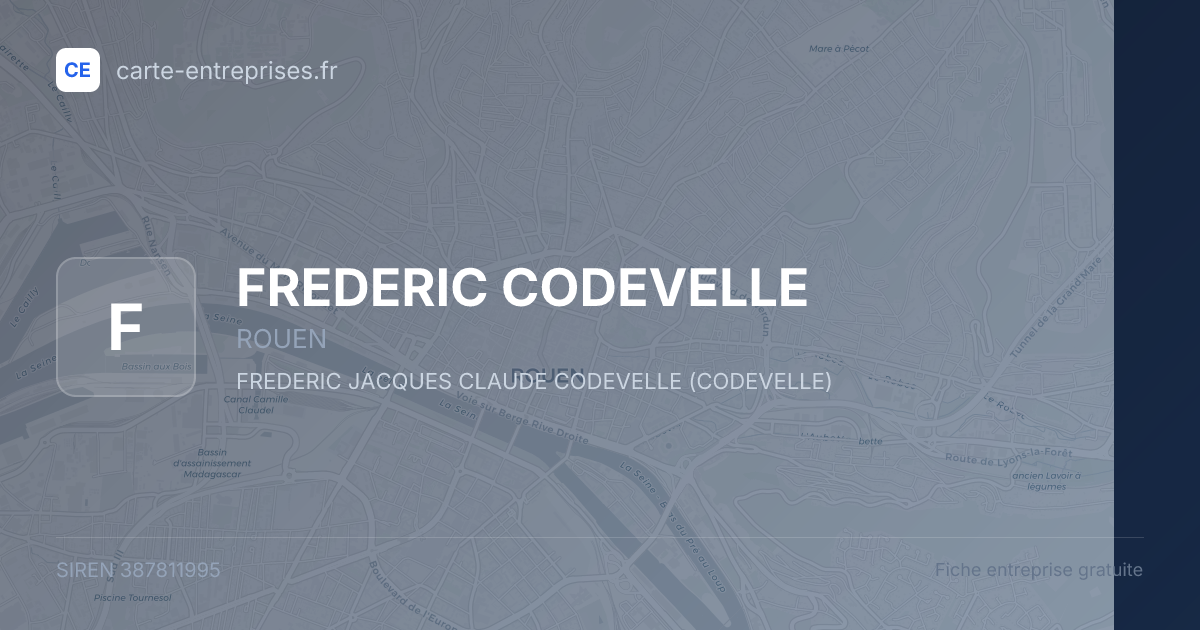 FREDERIC CODEVELLE — 387811995 — fiche entreprise