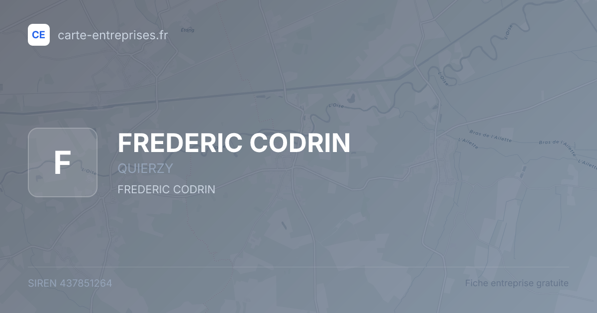 FREDERIC CODRIN — 437851264 — fiche entreprise