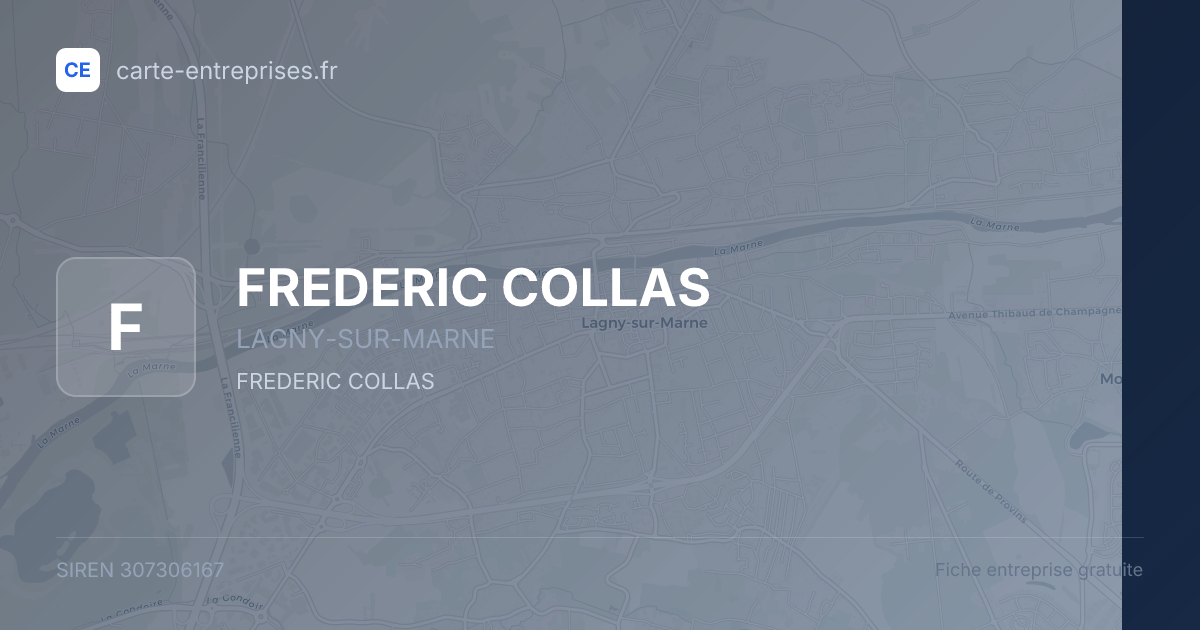 FREDERIC COLLAS — 307306167 — fiche entreprise