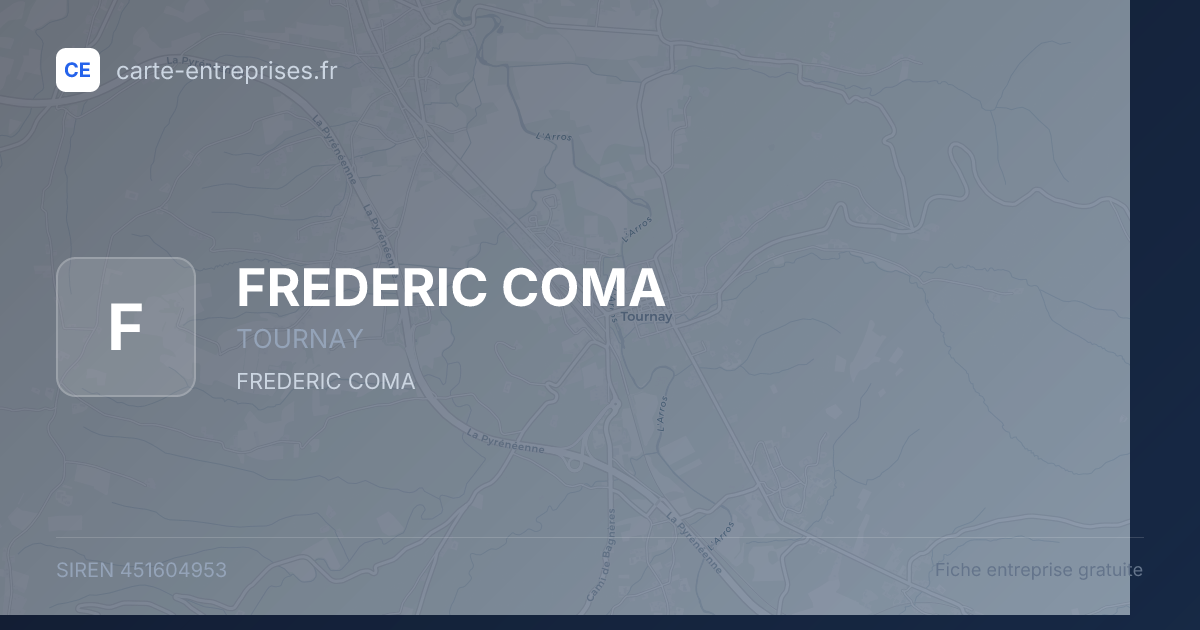 FREDERIC COMA — 451604953 — fiche entreprise
