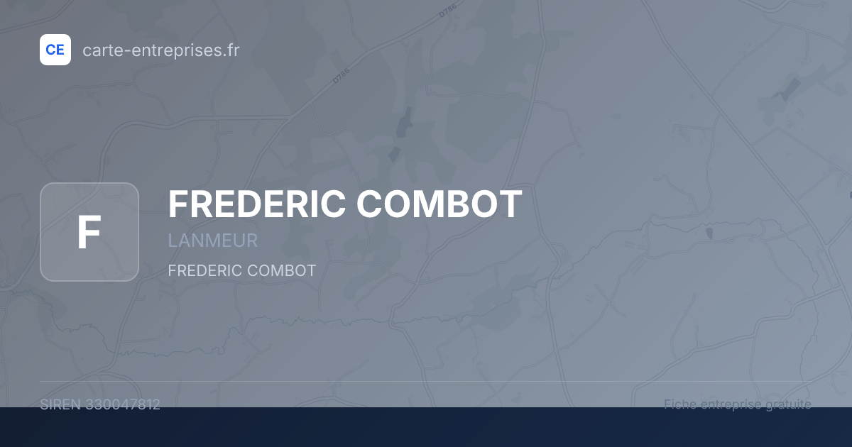 FREDERIC COMBOT — 330047812 — fiche entreprise