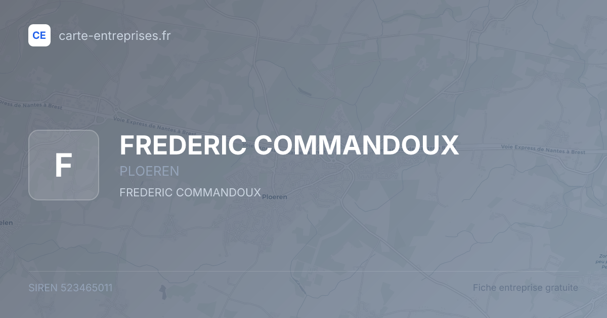 FREDERIC COMMANDOUX — 523465011 — fiche entreprise