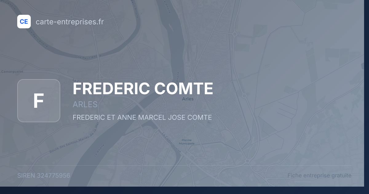 FREDERIC COMTE — 324775956 — fiche entreprise